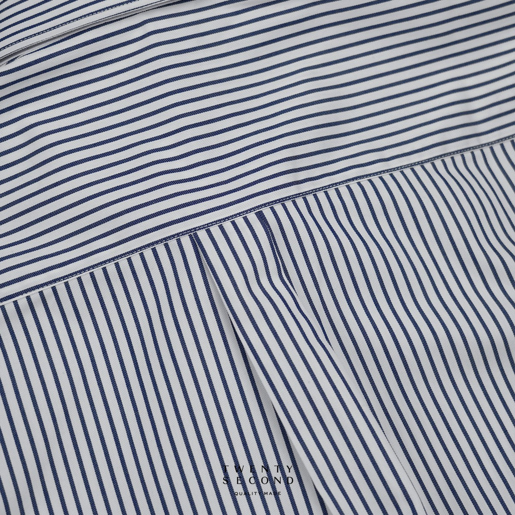 WRINKLE FREE SHIRT - STRIPE DARK BLUE (Slim Fit)