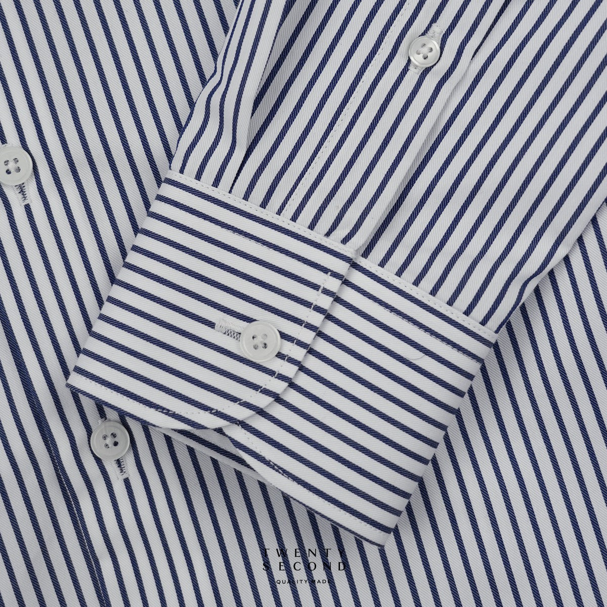 WRINKLE FREE SHIRT - STRIPE DARK BLUE (Slim Fit)