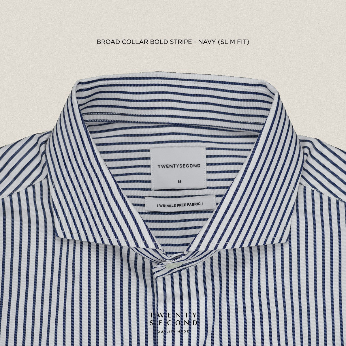 WRINKLE FREE SHIRT - STRIPE DARK BLUE (Slim Fit)