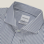 WRINKLE FREE SHIRT - STRIPE DARK BLUE (Slim Fit)