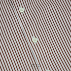 WRINKLE FREE  SHIRT - STRIPE BROWN (Slim Fit)