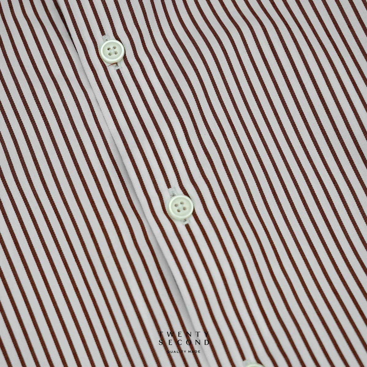 WRINKLE FREE  SHIRT - STRIPE BROWN (Slim Fit)