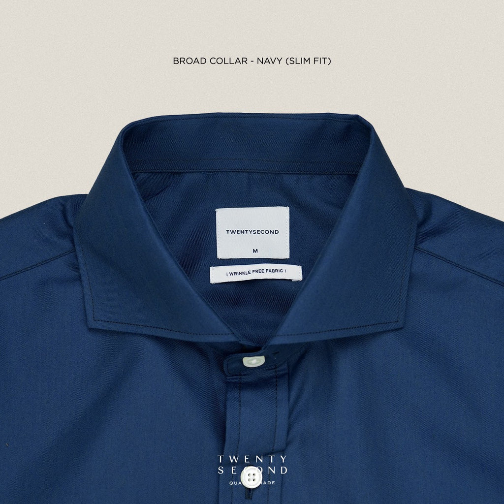 WRINKLE FREE SHIRT - DARK BLUE (Slim Fit)
