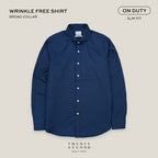WRINKLE FREE SHIRT - DARK BLUE (Slim Fit)