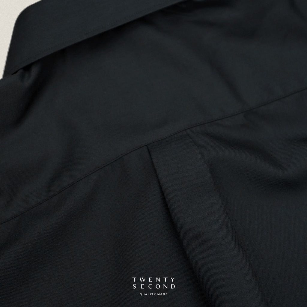 WRINKLE FREE SHIRT - BLACK (Slim Fit)