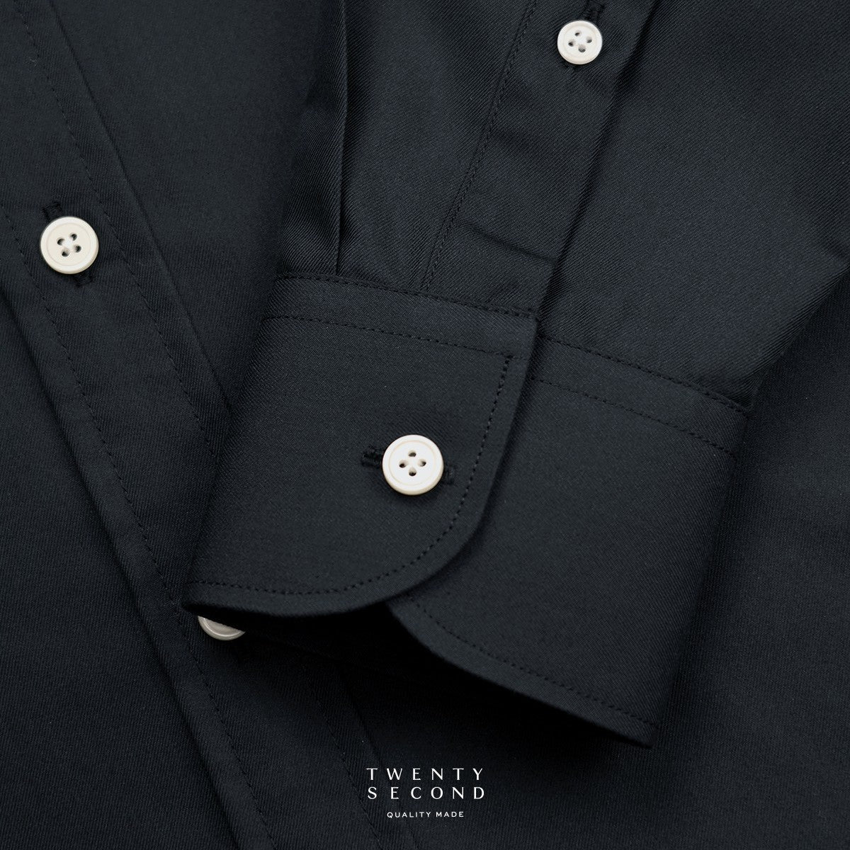WRINKLE FREE SHIRT - BLACK (Slim Fit)