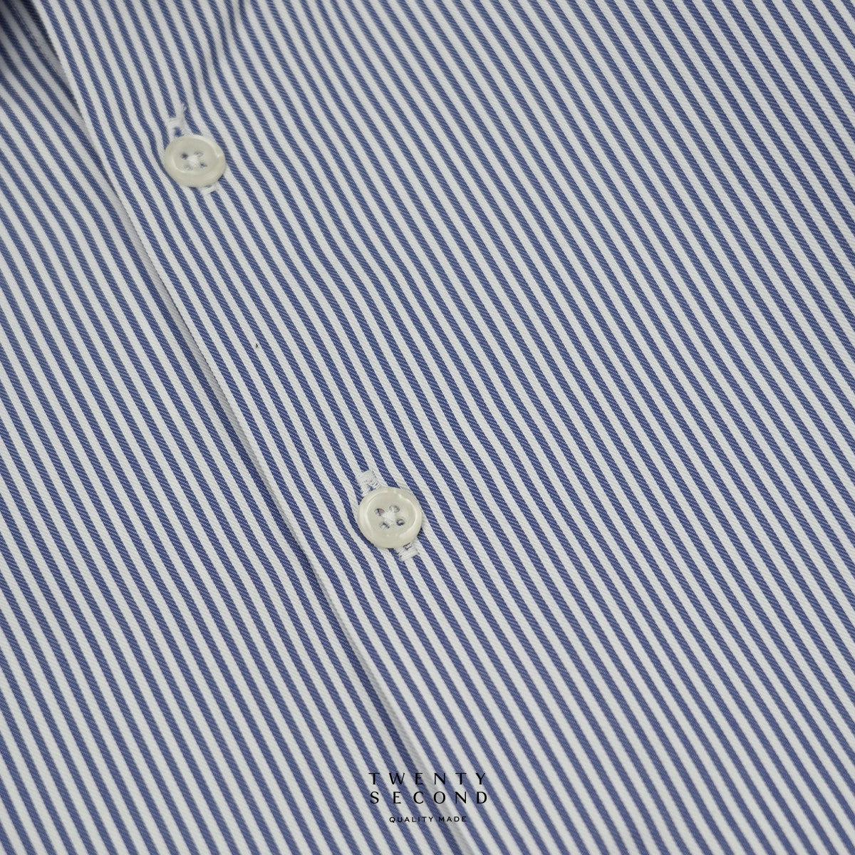 WRINKLE FREE BTD SHIRT - DARK BLUE STRIPE (Slim Fit)