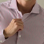 WRINKLE FREE SHIRT - STRIPE RED (Slim Fit)