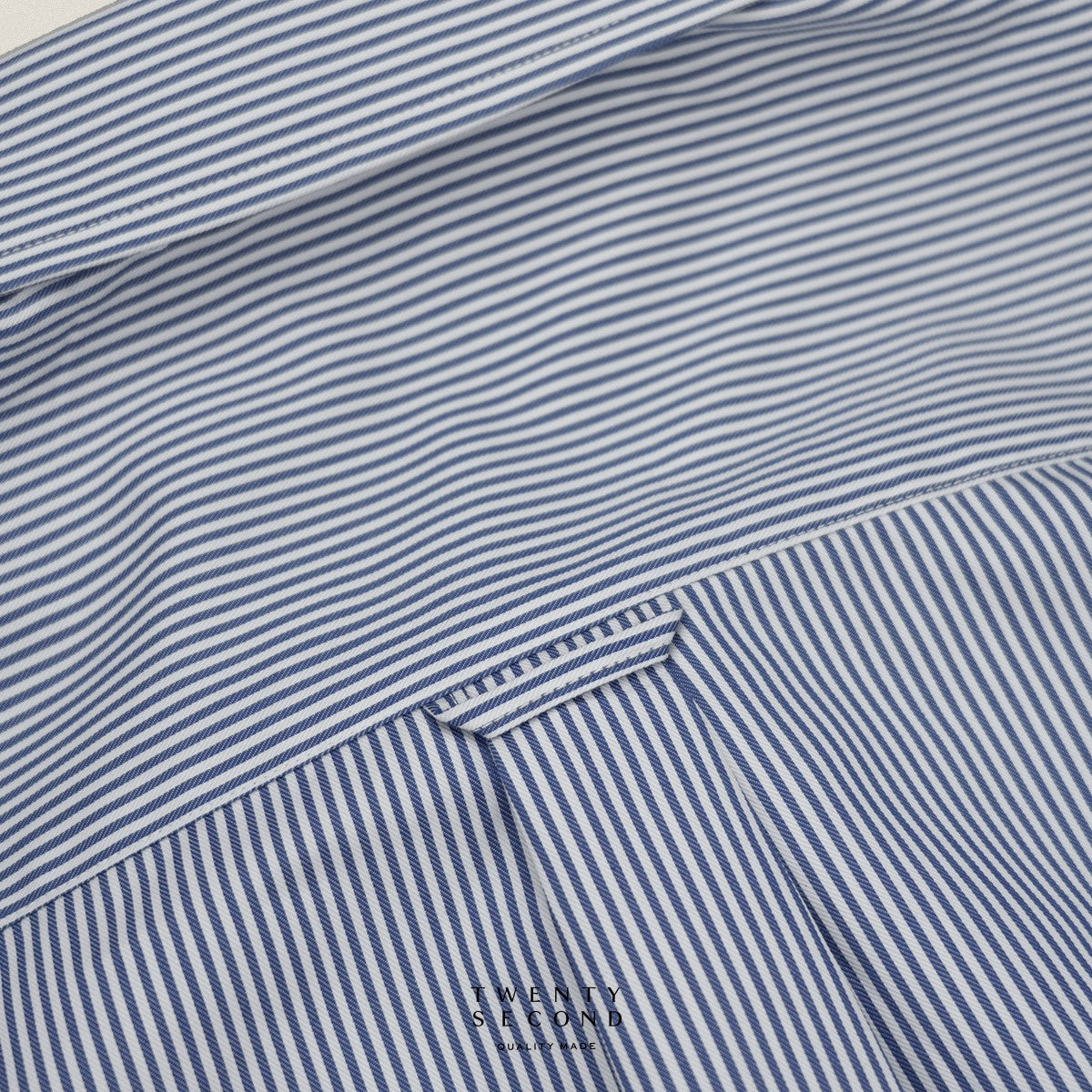 WRINKLE FREE BTD SHIRT - DARK BLUE STRIPE (Slim Fit)