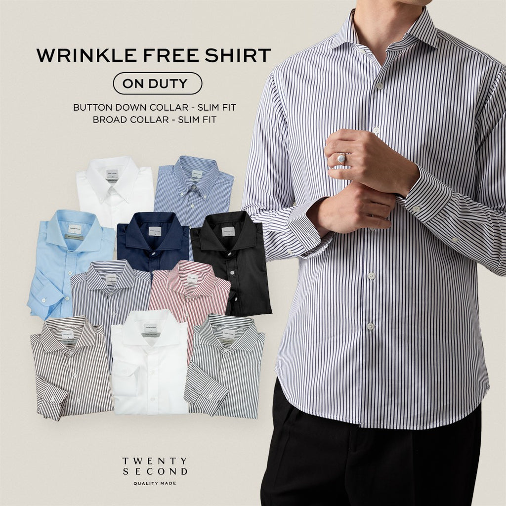 WRINKLE FREE SHIRT - DARK BLUE (Slim Fit)