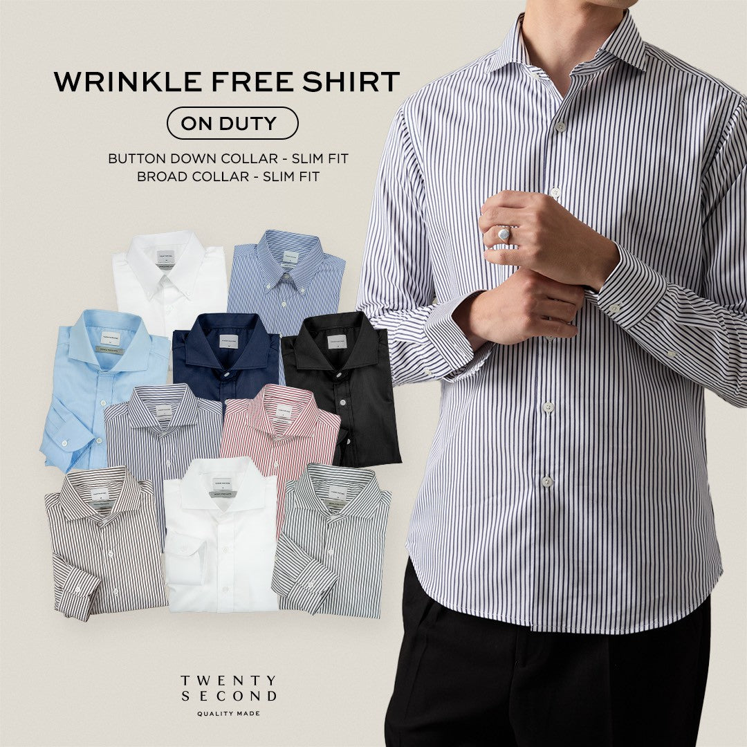 WRINKLE FREE SHIRT - DARK BLUE (Slim Fit)
