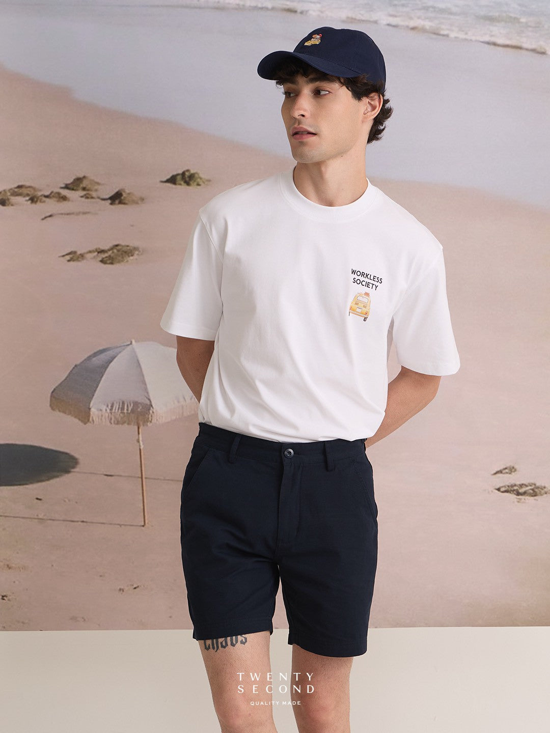 CITY CHINO SHORTS - NAVY