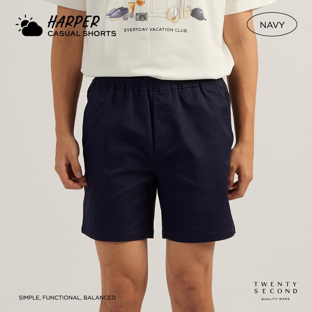 HARPER CASUAL SHORTS - NAVY
