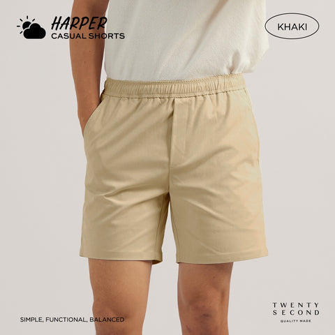 HARPER CASUAL SHORTS - KHAKI