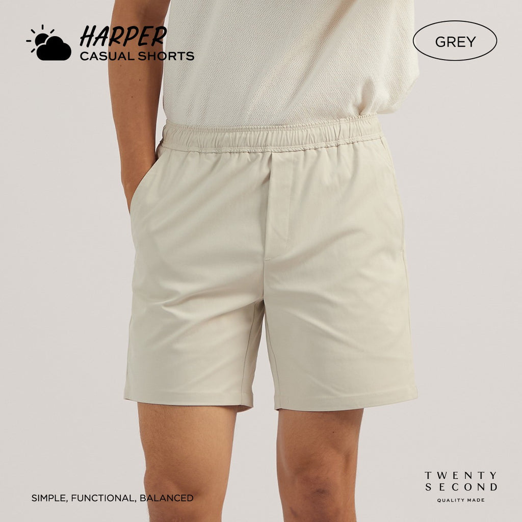 HARPER CASUAL SHORTS - GREY