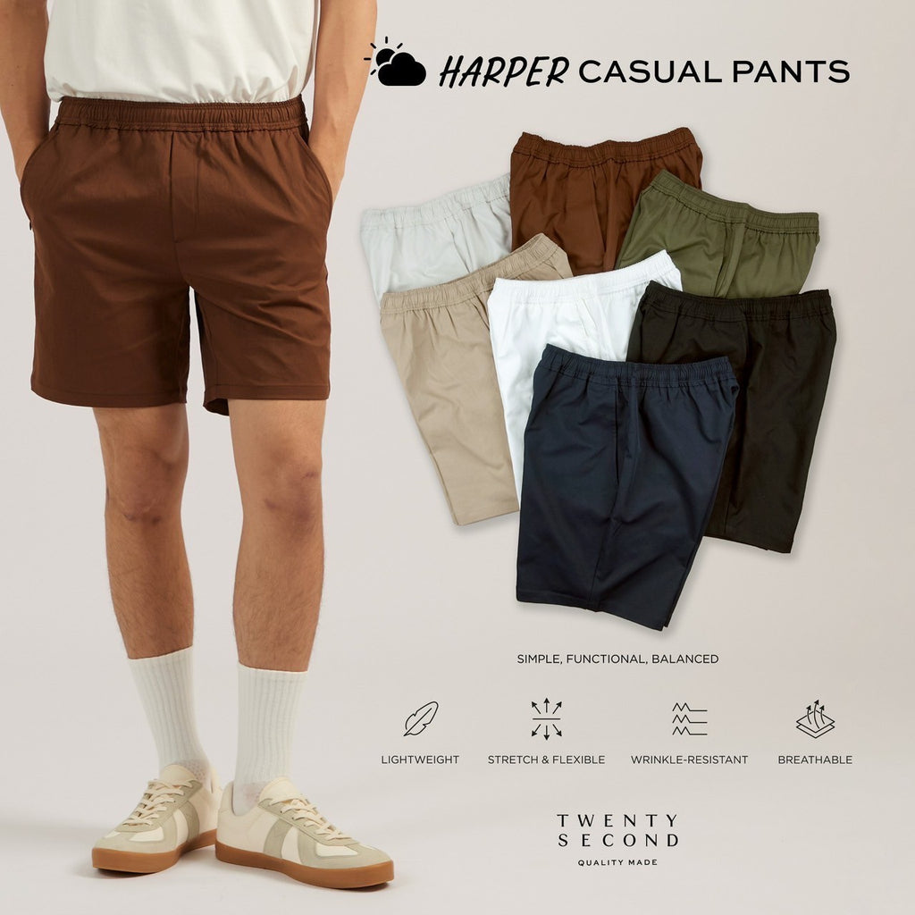 HARPER CASUAL SHORTS - OLIVE