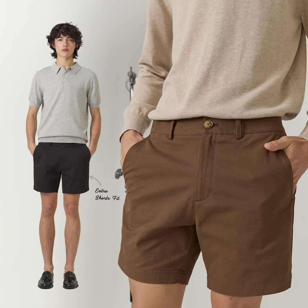 URBAN CHINO SHORTS - BROWN