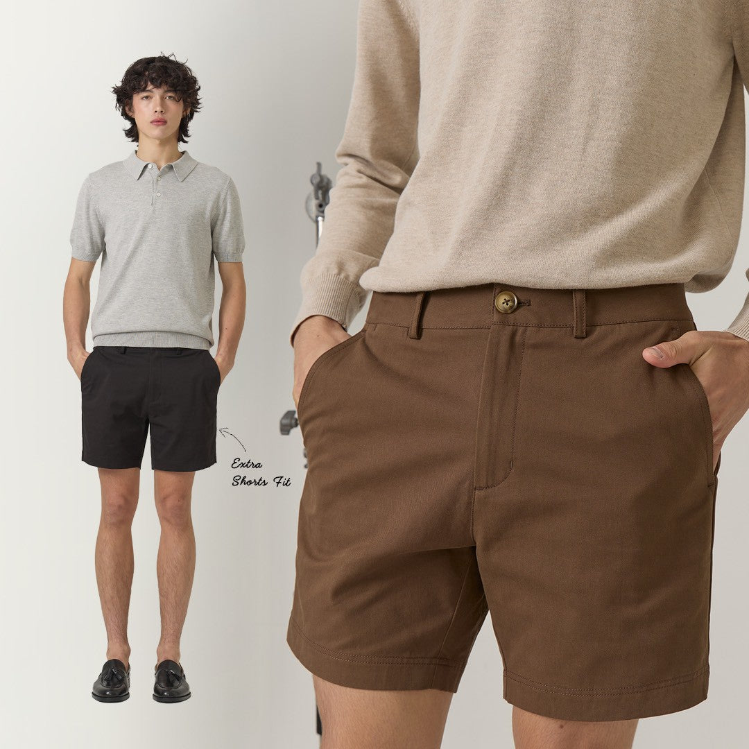 URBAN CHINO SHORTS - BROWN