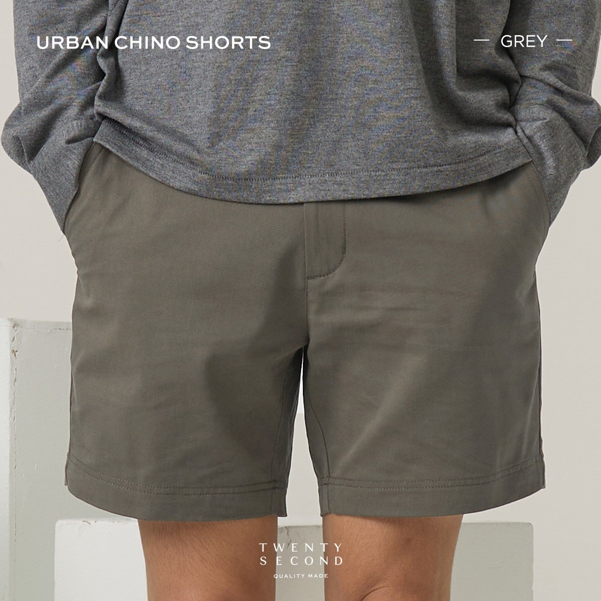 URBAN CHINO SHORTS - GREY