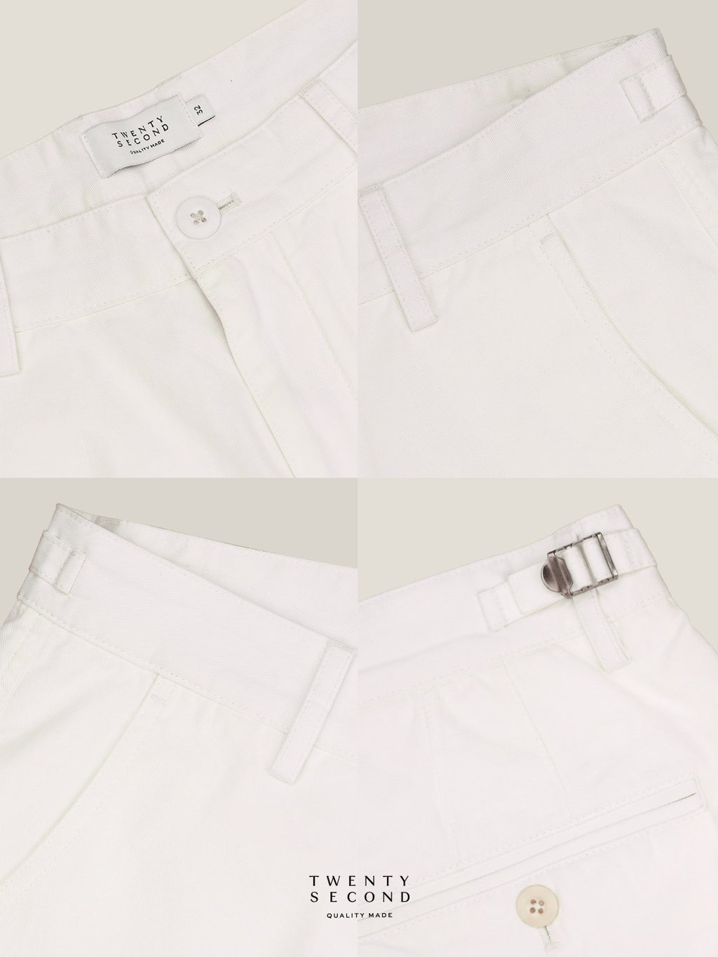 CITY CHINO SHORTS - WHITE