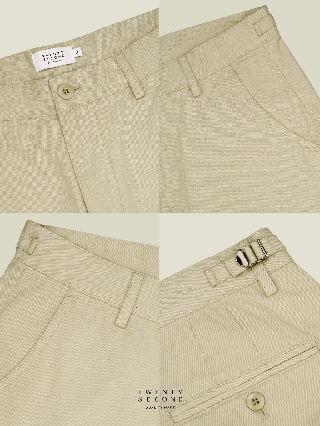 CITY CHINO SHORTS - KHAKI