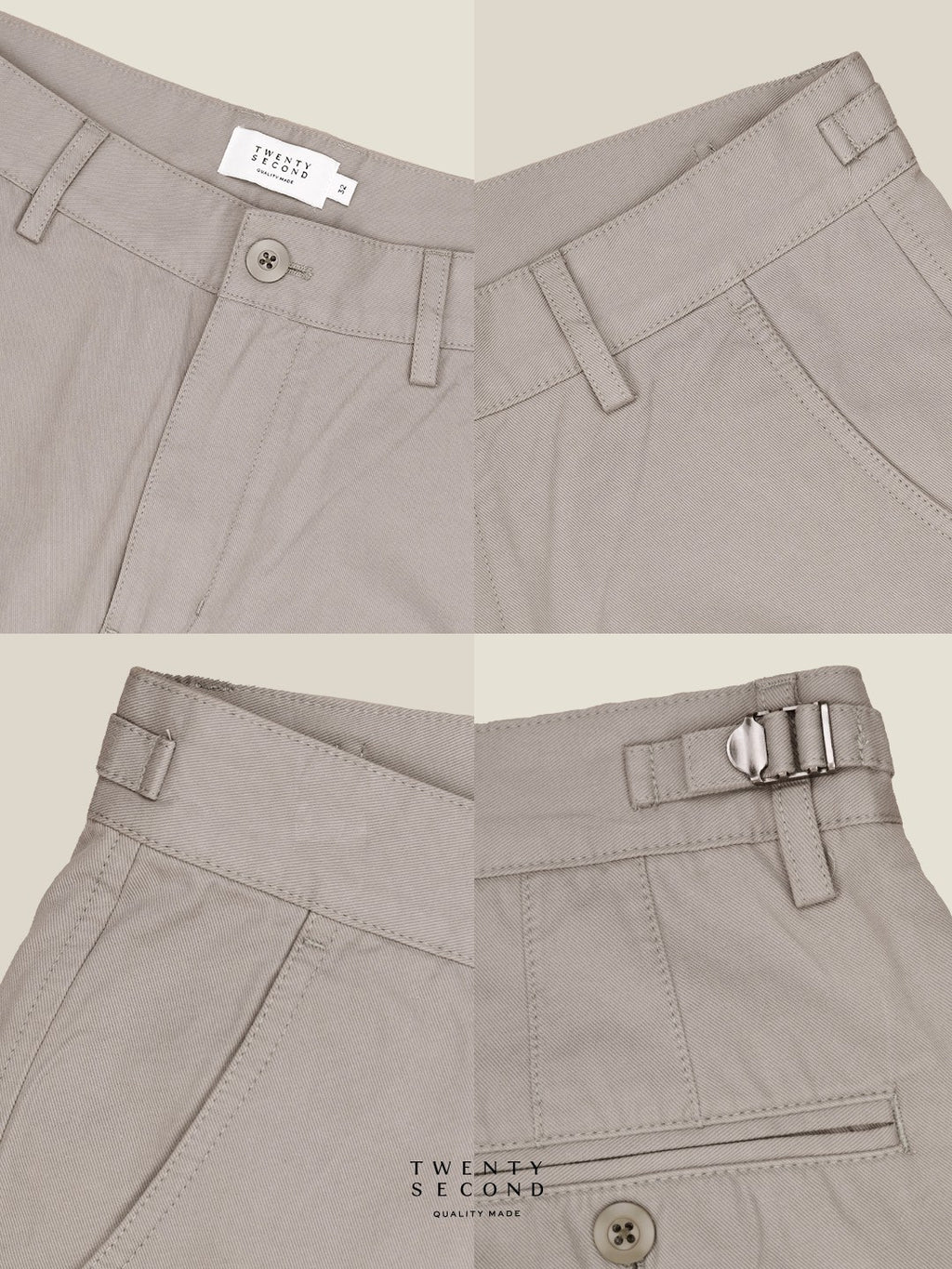 CITY CHINO SHORTS - GREY