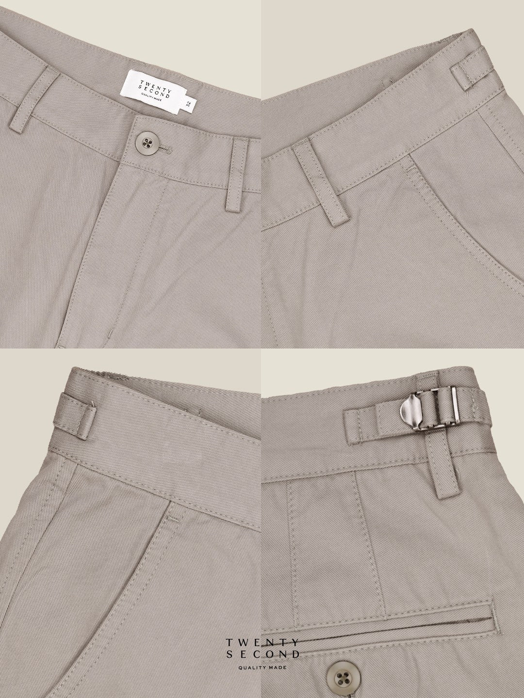 CITY CHINO SHORTS - GREY