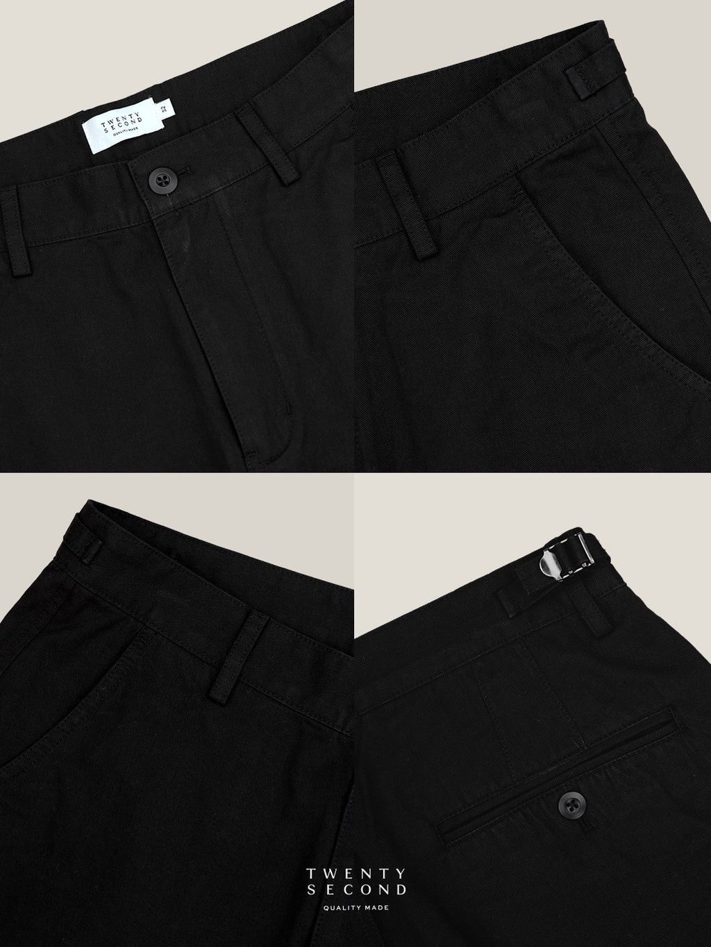 CITY CHINO SHORTS - BLACK