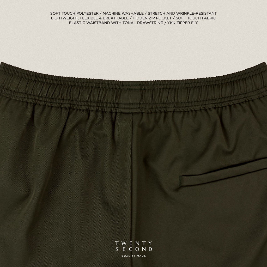 HARPER CASUAL SHORTS - OLIVE