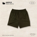 HARPER CASUAL SHORTS - OLIVE