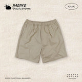 HARPER CASUAL SHORTS - KHAKI
