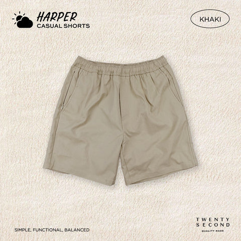HARPER CASUAL SHORTS - KHAKI