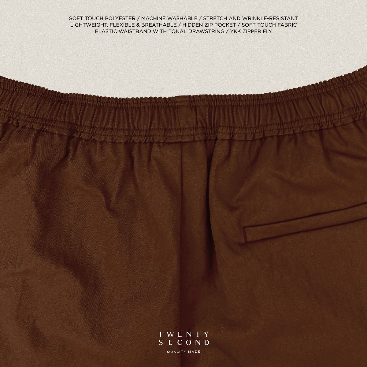 HARPER CASUAL SHORTS - BRICK