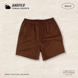HARPER CASUAL SHORTS - BRICK