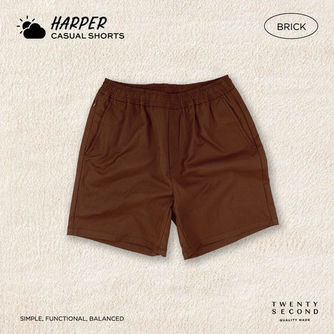 HARPER CASUAL SHORTS - BRICK