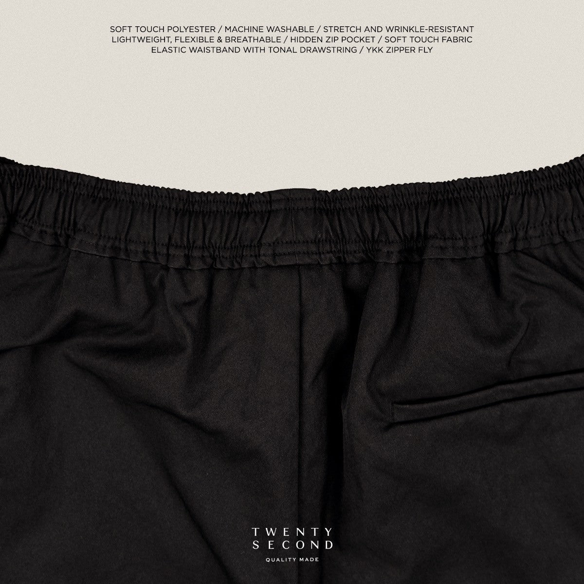 HARPER CASUAL SHORTS - BLACK