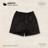 HARPER CASUAL SHORTS - BLACK