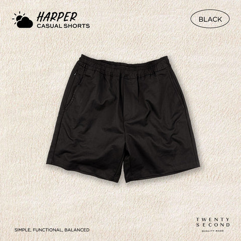 HARPER CASUAL SHORTS - BLACK