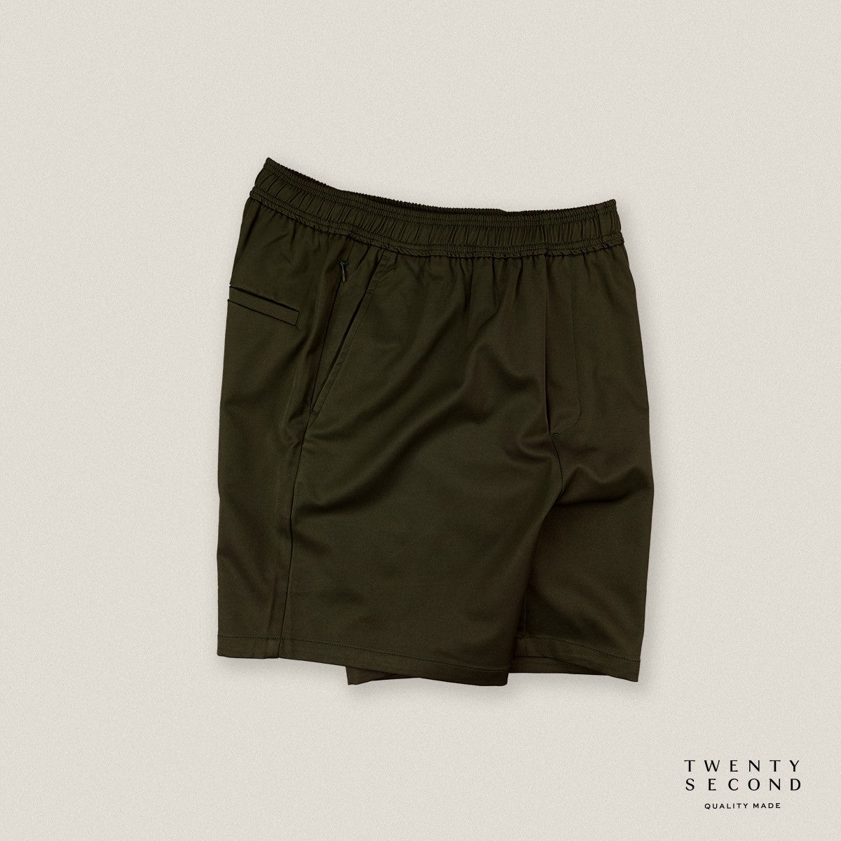 HARPER CASUAL SHORTS - OLIVE