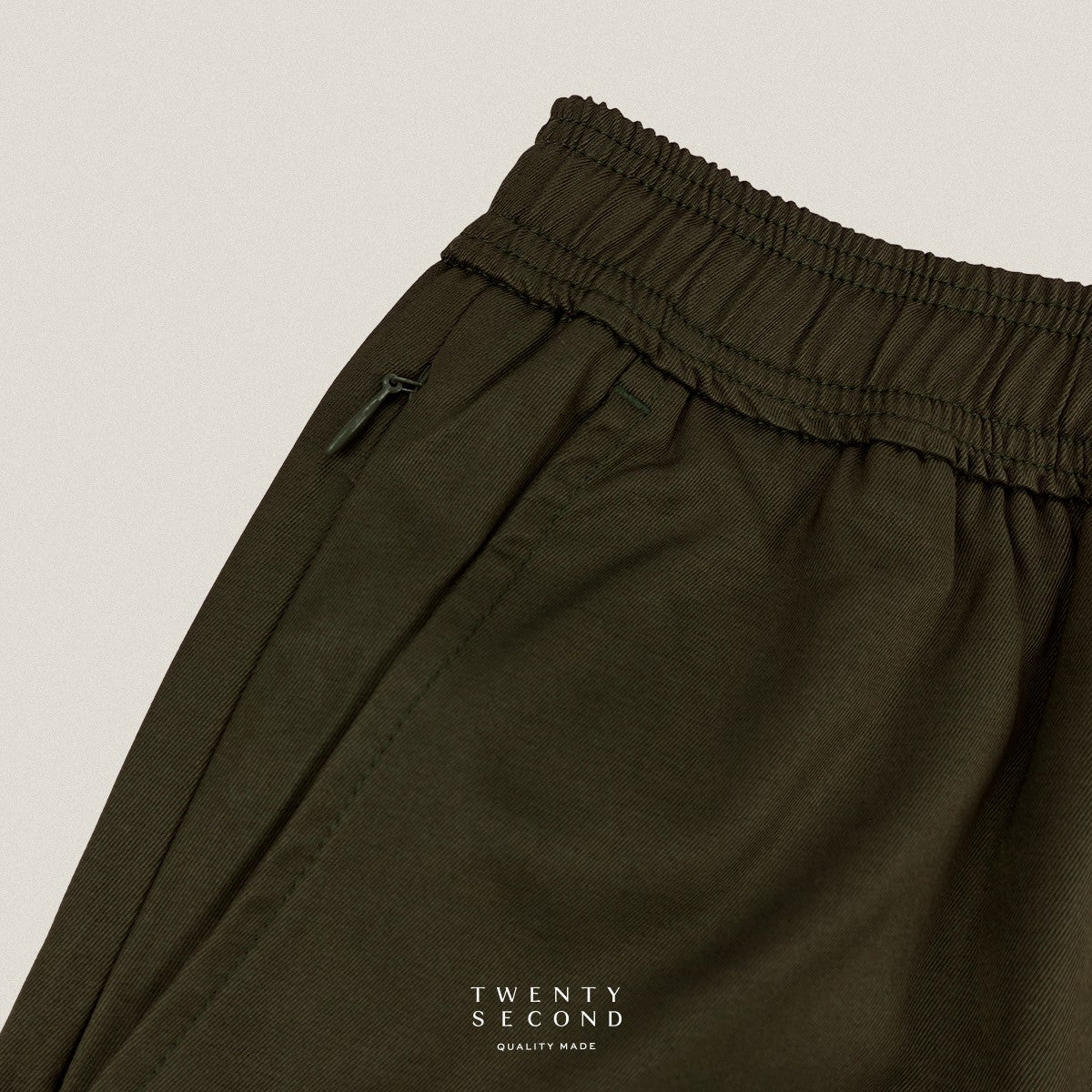 HARPER CASUAL SHORTS - OLIVE