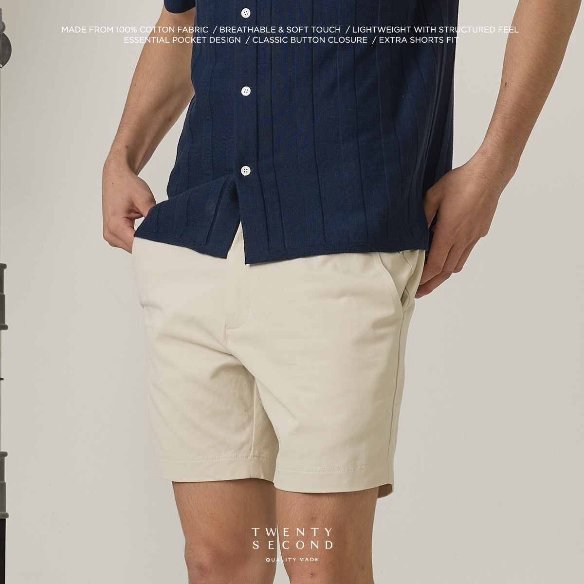 URBAN CHINO SHORTS - BEIGE