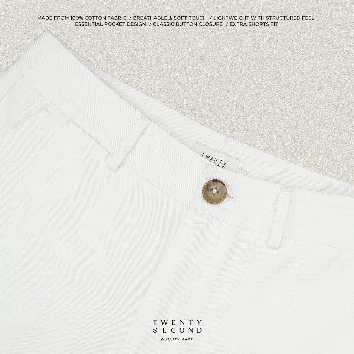 URBAN CHINO SHORTS - WHITE