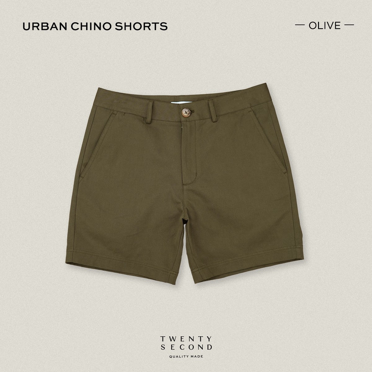 URBAN CHINO SHORTS - OLIVE