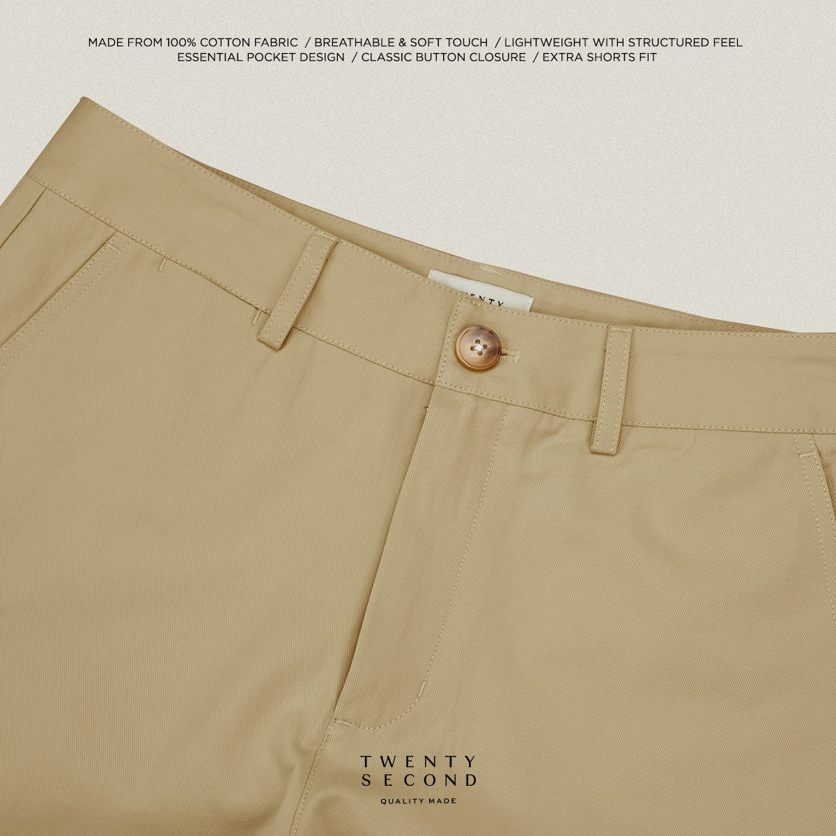 URBAN CHINO SHORTS - KHAKI