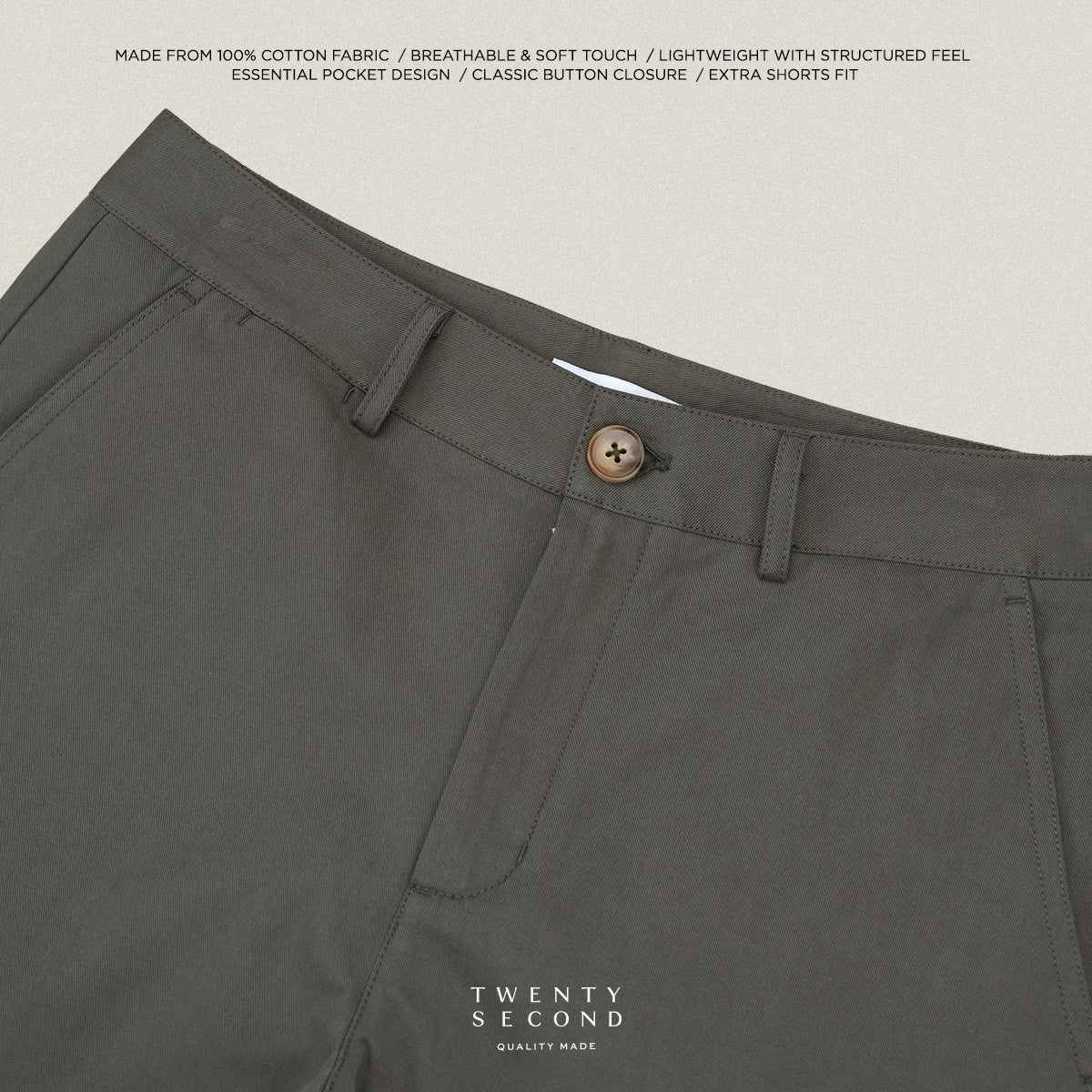 URBAN CHINO SHORTS - GREY
