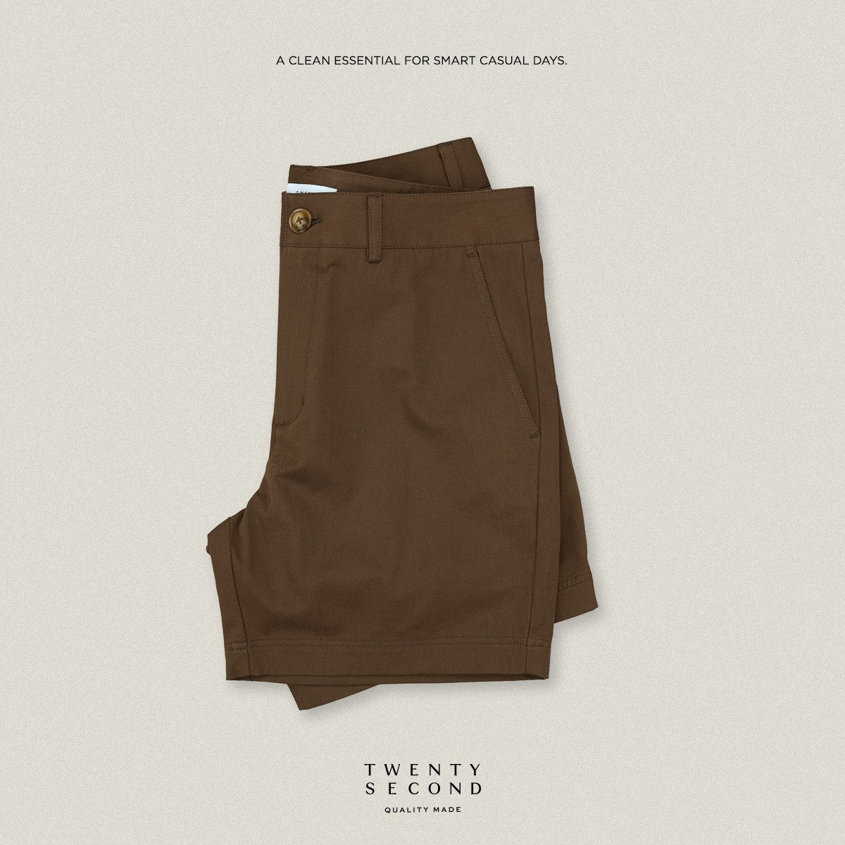 URBAN CHINO SHORTS - BROWN