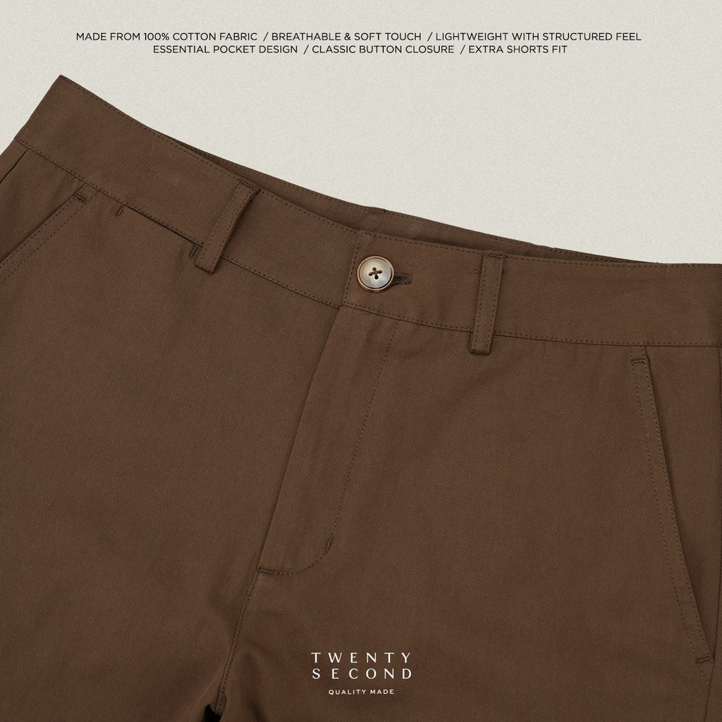 URBAN CHINO SHORTS - BROWN