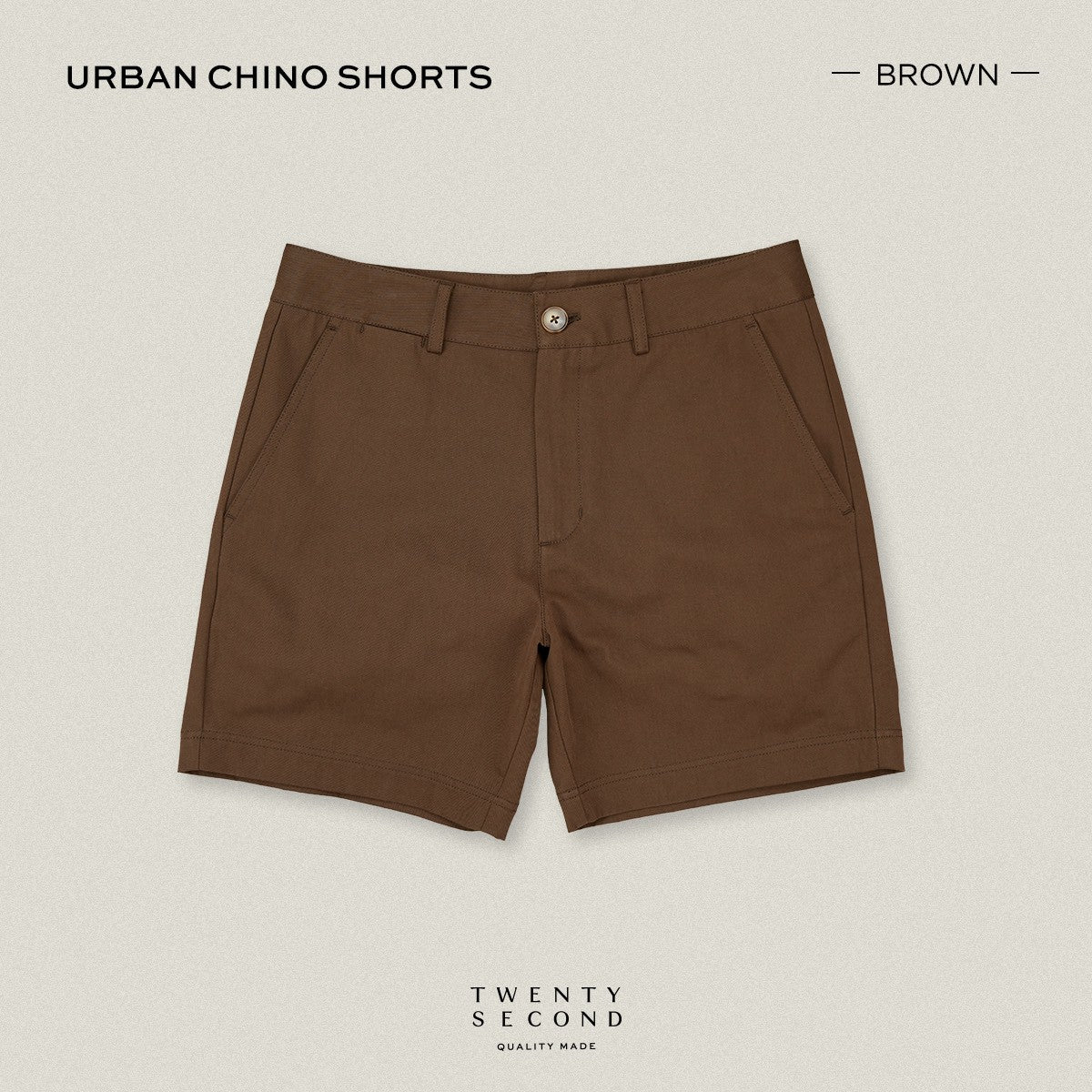 URBAN CHINO SHORTS - BROWN