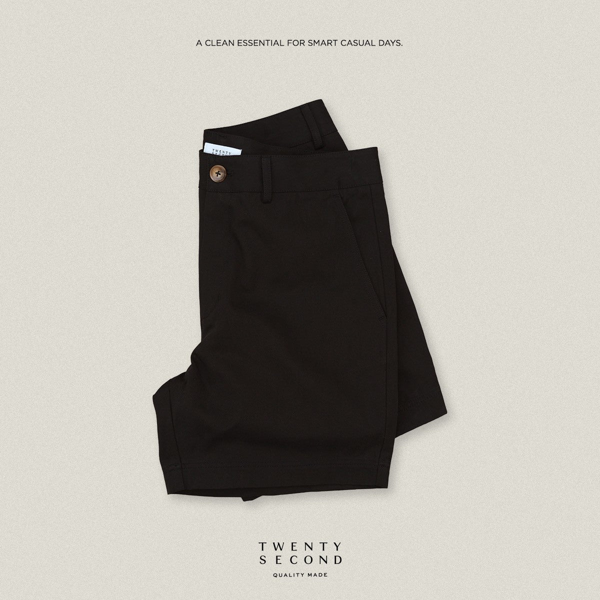 URBAN CHINO SHORTS - BLACK
