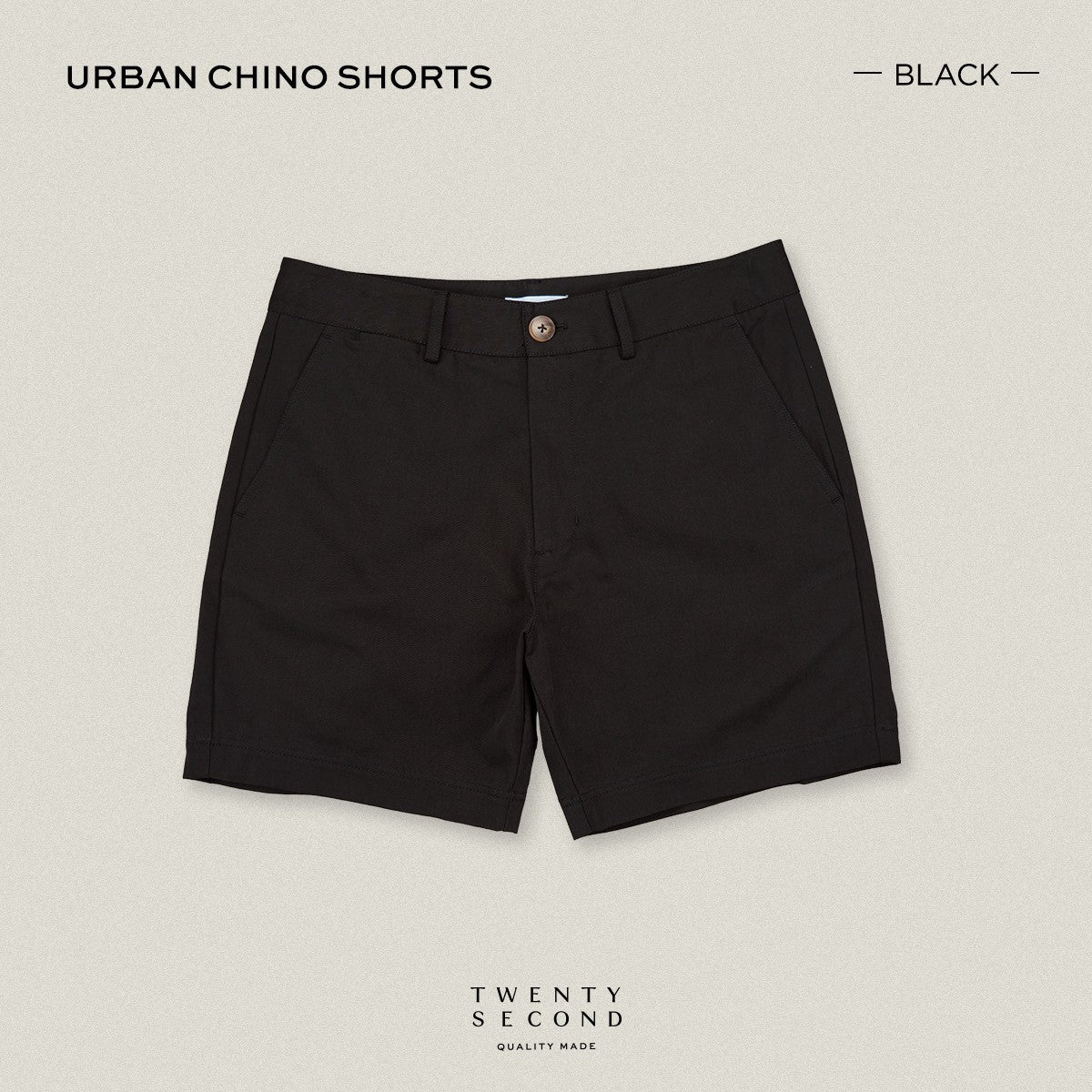 URBAN CHINO SHORTS - BLACK